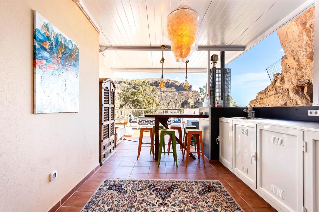 Rivera Del Puerto Luxury Penthouse With Great Terrace And Sea View Puerto De Mogan Ngoại thất bức ảnh
